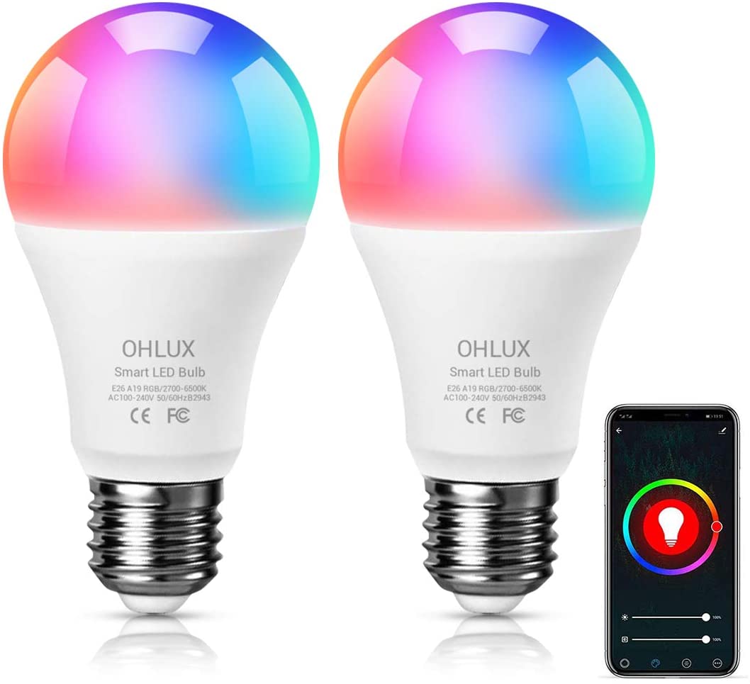 OHLUX Smart WiFi Bulb 7W - 2 Pack
