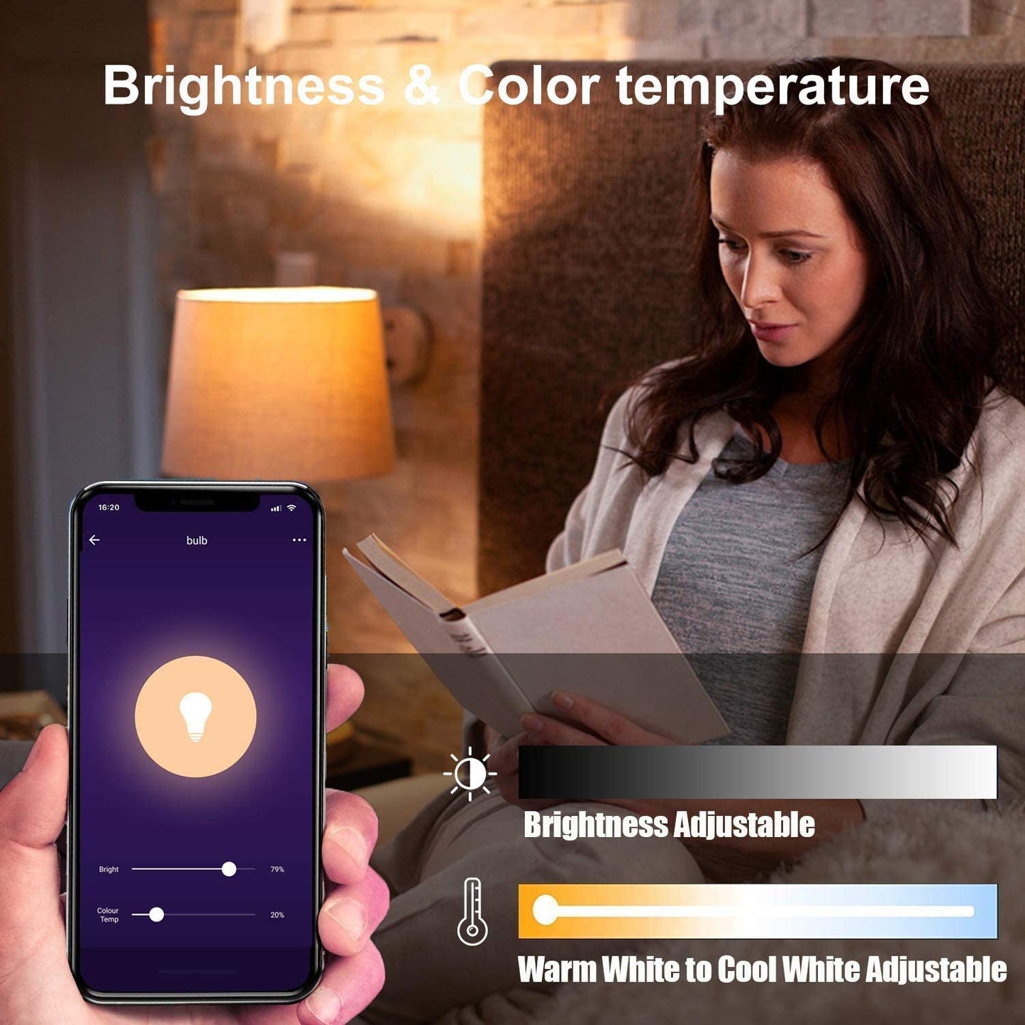 OHLUX Smart WiFi Bulb 7W - 2 Pack